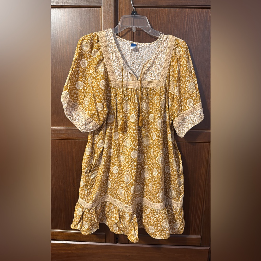 Bohemian Yellow Floral Dress